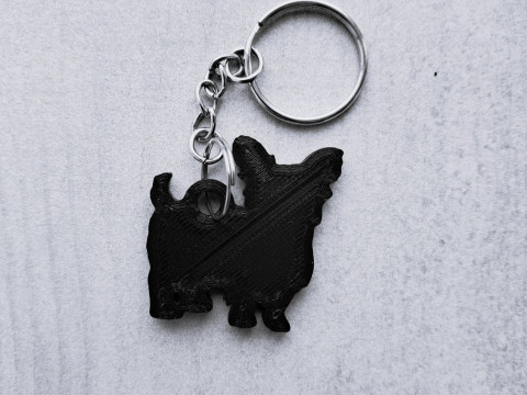 Yorkshire Terrier keychain 3D 打印模型