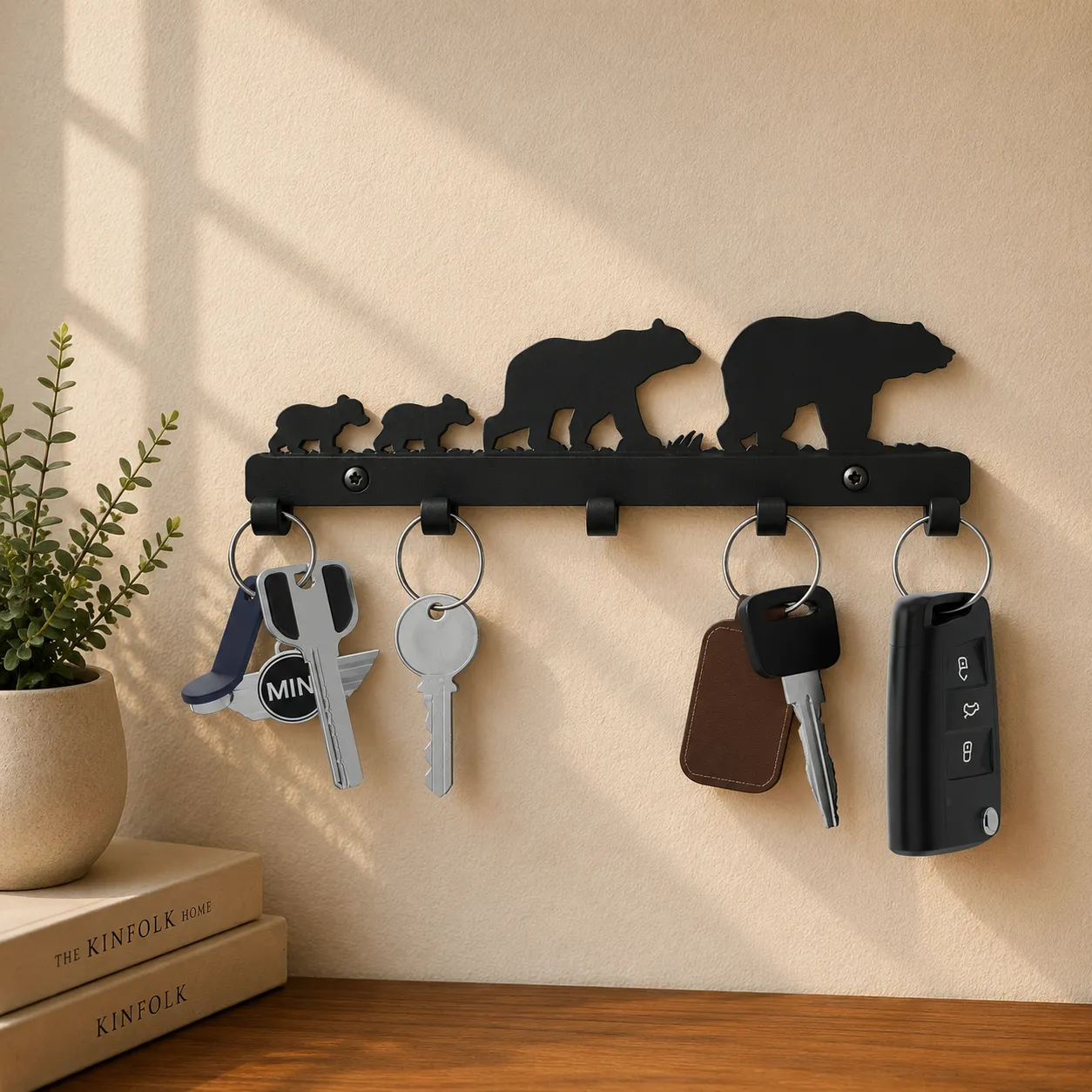 Bear Family Key Holder 3D Print Model .c4d .max .obj .3ds .fbx .stl .blend 