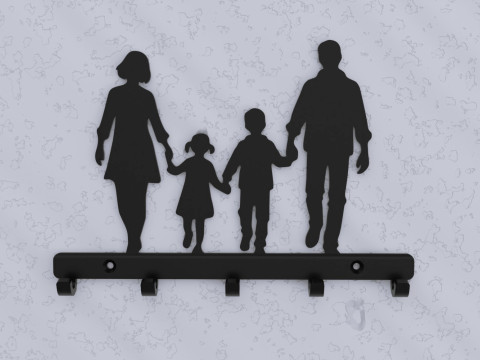 Family Key Holder 3D Принт Модель