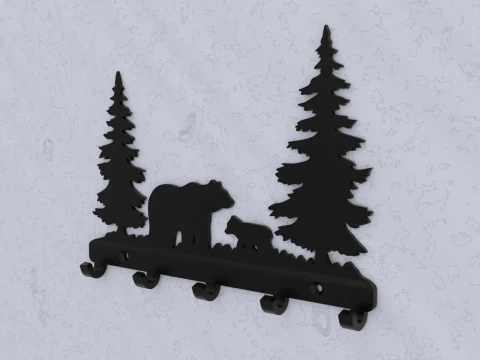 Forest Guardians Key Holder 3D Print Model