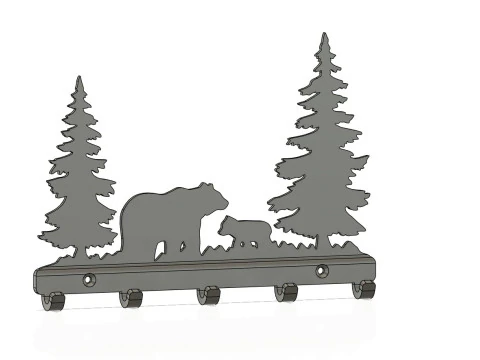 Forest Guardians Key Holder 3D Print Model