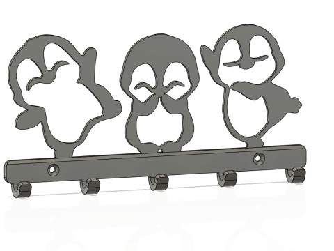 Frosty Friends Key Holder Model do druku 3D