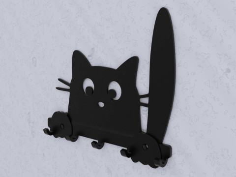 Meow Guard Key Holder Modelo de Impressão 3D