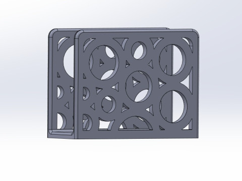 Modern Circles Napkin Stand Modelo de impresión 3D
