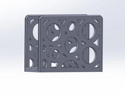 Modern Circles Napkin Stand 3D Print Model