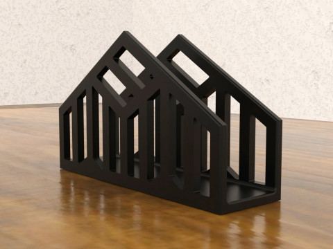 Modern House Napkin Holder Modelo de Impressão 3D