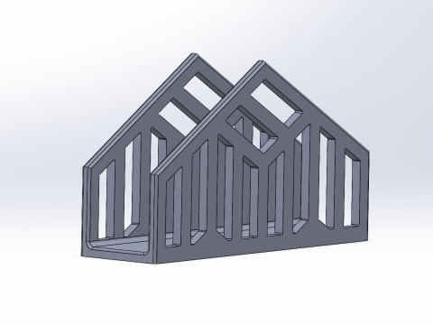 Modern House Napkin Holder Modelo de Impressão 3D