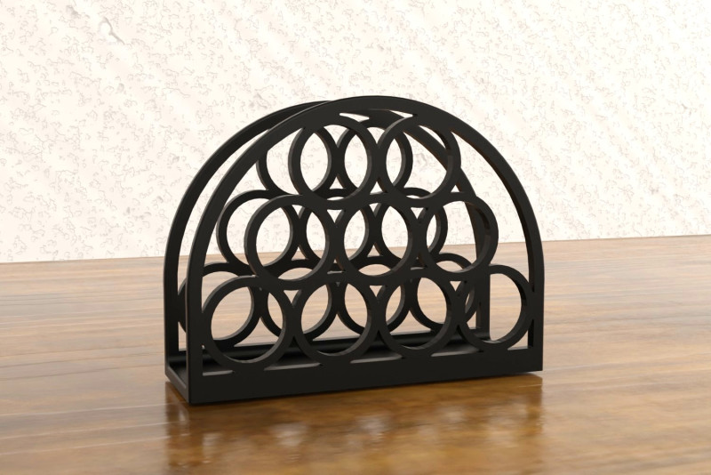 Circle Flow Napkin Stand Modelo de impresión 3D .c4d .max .obj .3ds .fbx .stl .blend
