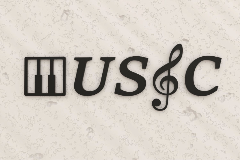 Piano Treble Music Art 3D Baskı Modeli .c4d .max .obj .3ds .fbx .stl .blend