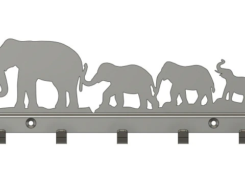 Elephant Trail 3D Print Model