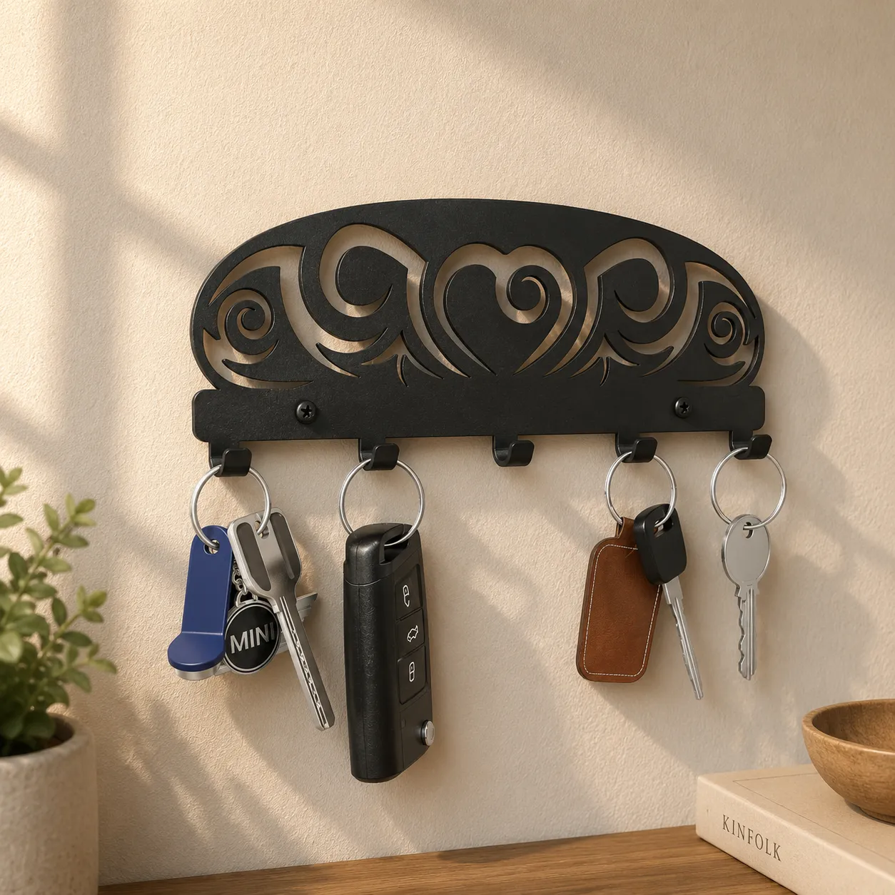 Celtic Style Wall Key Rack 3D Print Model .c4d .max .obj .3ds .fbx .stl .blend 