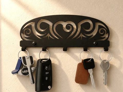 Celtic Style Wall Key Rack 3D Print Model