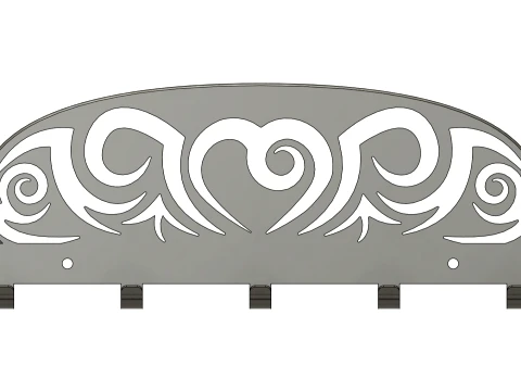 Celtic Style Wall Key Rack 3D Print Model