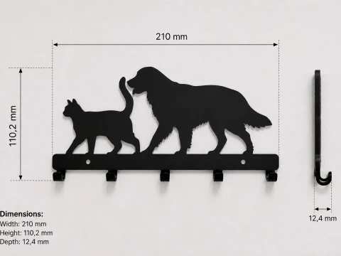 Companions Wall Key Holder 3D Print Model