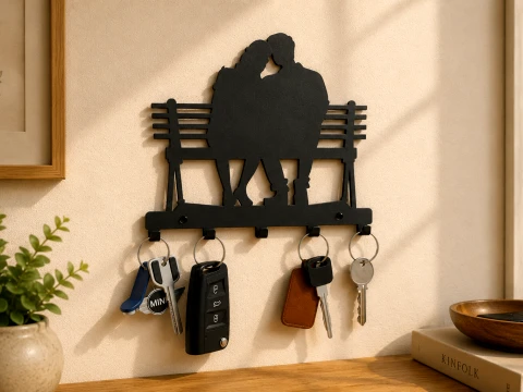 Couples Quiet Moment Key Rack 3D Print Model