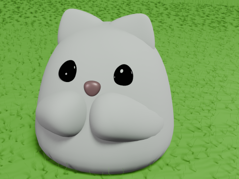 Bongo cat 3Dモデル
