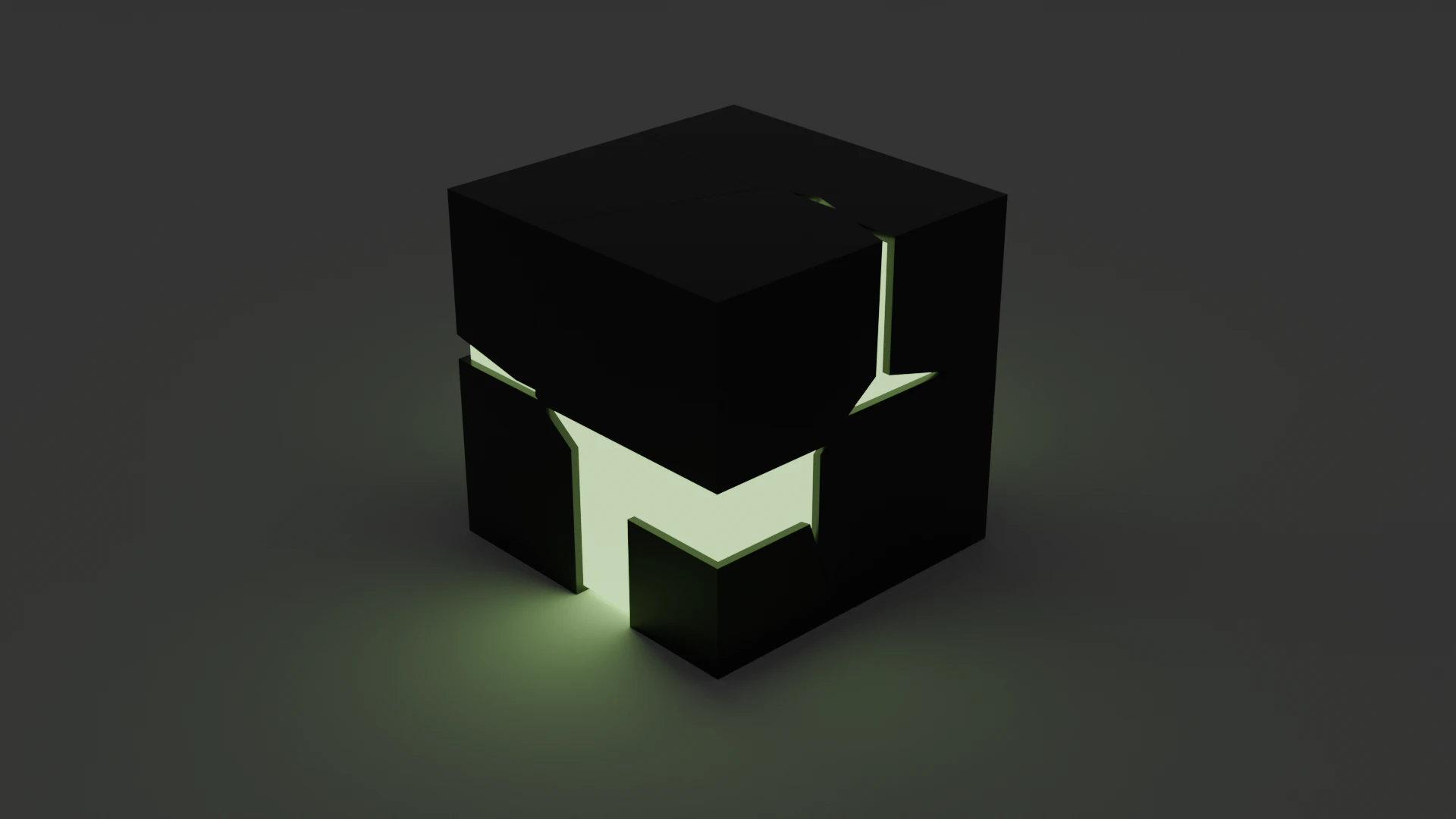 Green data cube 3D Model .c4d .max .obj .3ds .fbx .stl .blend 