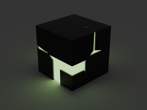 Green data cube 3D Model