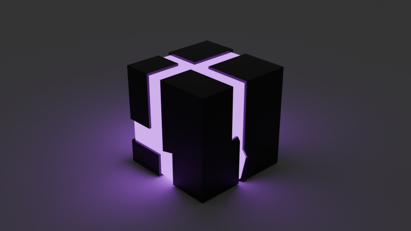 Violet data cube 3Dモデル .c4d .max .obj .3ds .fbx .stl .blend 