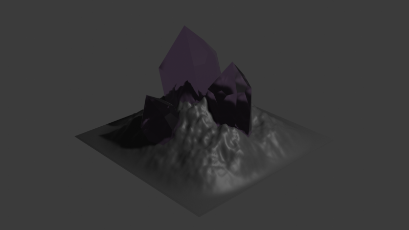 Glowing crystals 3D Модель .c4d .max .obj .3ds .fbx .stl .blend 