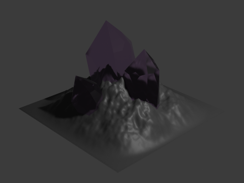 Glowing crystals 3D 模型