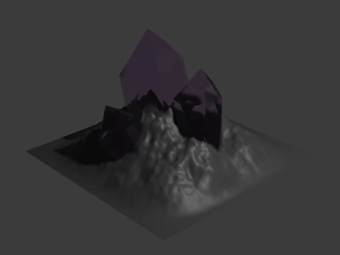 光る結晶 3Dモデル