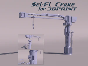 Grue de science-fiction pour l'impression 3D Modèles 3D en vedette