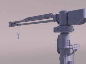 Sci-fi Crane for 3Dprint Model do druku 3D