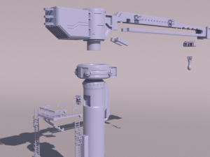 Sci-fi Crane for 3Dprint Model do druku 3D