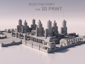 Sci-fi Factory for 3Dprint 3D प्रिंट मॉडल