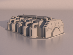 Sci-fi Factory for 3Dprint Modelo de impresión 3D