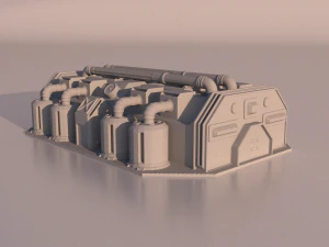 Sci-fi Factory for 3Dprint 3D Print Model