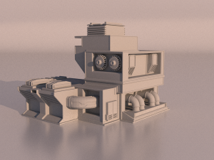 Sci-fi Factory for 3Dprint Modelo de impresión 3D