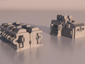 Sci-fi Factory for 3Dprint 3D Print Model