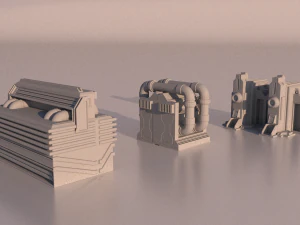 Sci-fi Factory for 3Dprint 3D Print Model