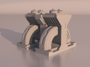Sci-fi Factory for 3Dprint Modelo de impresión 3D