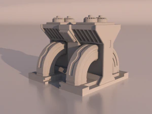 Sci-fi Factory for 3Dprint 3D Print Model