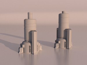 Sci-fi Factory for 3Dprint Modelo de impresión 3D