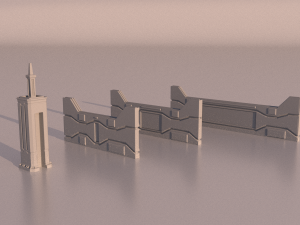 Sci-fi Factory for 3Dprint Modelo de impresión 3D