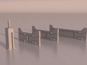 Sci-fi Factory for 3Dprint 3D Print Model
