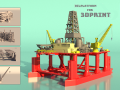 Dolphin oil rig for 3Dprint 3D 프린트 모델