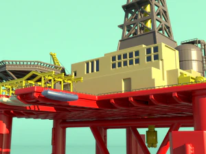 Dolphin oil rig for 3Dprint 3D Print Model