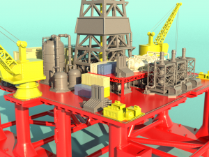 Dolphin oil rig for 3Dprint 3D-Druckmodell