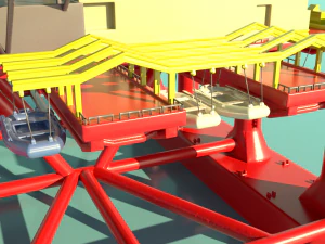Dolphin oil rig for 3Dprint 3D Print Model