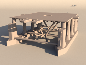 Dolphin oil rig for 3Dprint 3D-Druckmodell