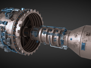 Jet engine Modello 3D