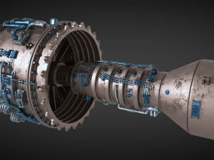 제트 엔진 3D 모델