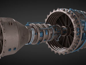 제트 엔진 3D 모델