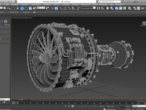 Jet engine Modello 3D