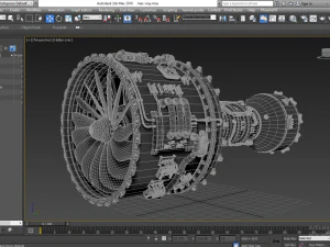 제트 엔진 3D 모델
